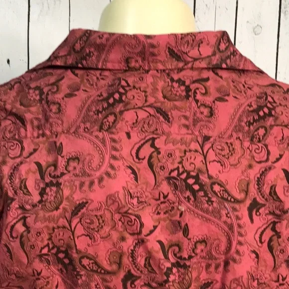 NWT Cremieux button shirt short sleeve Print Shop 100% cotton - Picture 3 of 10